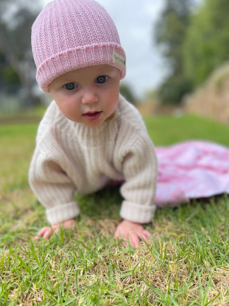 Chunky knit Beanie 100% Organic Cotton